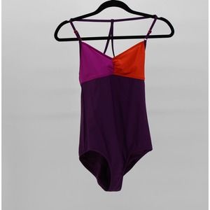 Roxy One Piece Low Back Swimsuit Medium Two Tone M